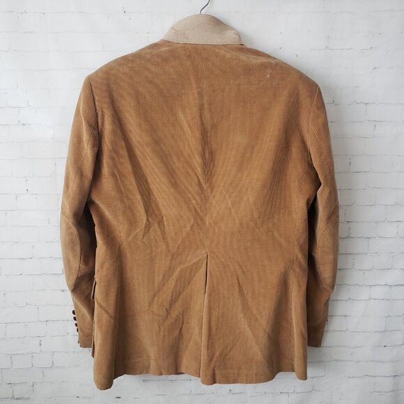 Cambridge Classics VTG Corduroy Blazer Jacket Size 44 Reg Elbow Patch Chin Strap - Picture 6 of 12